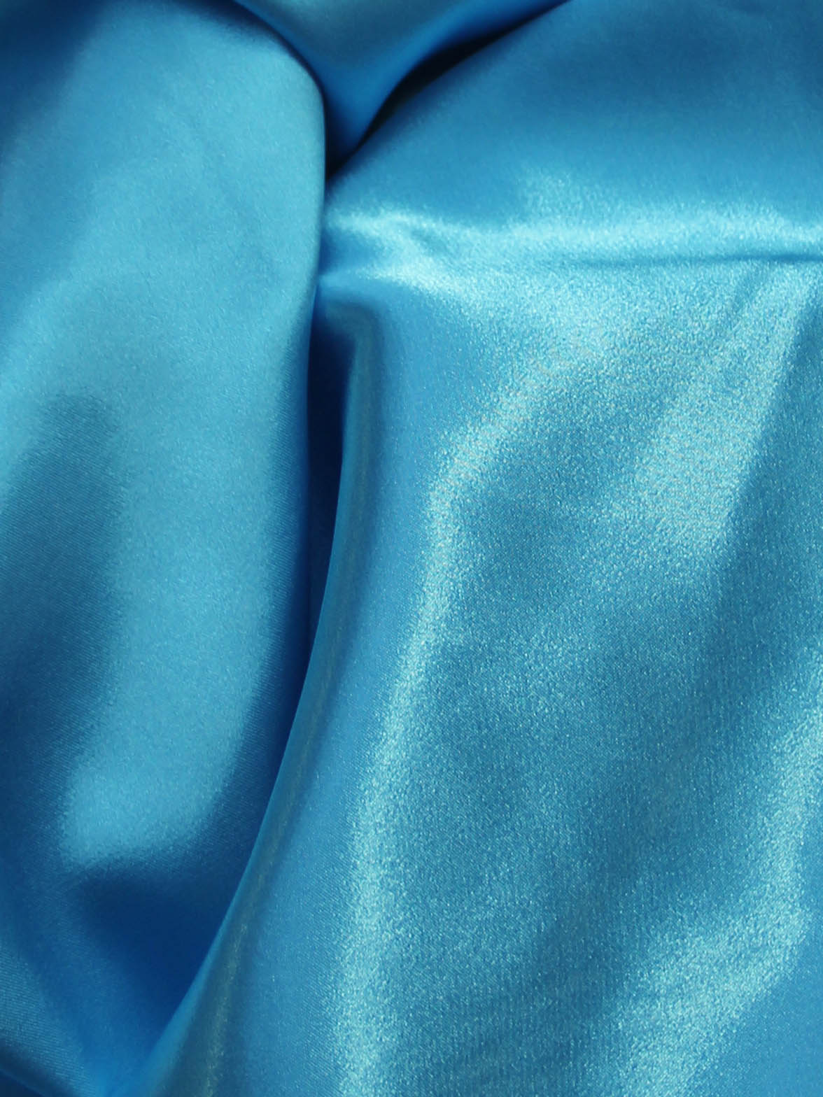 Turquoise Polyester Stretch Satin - Empathy