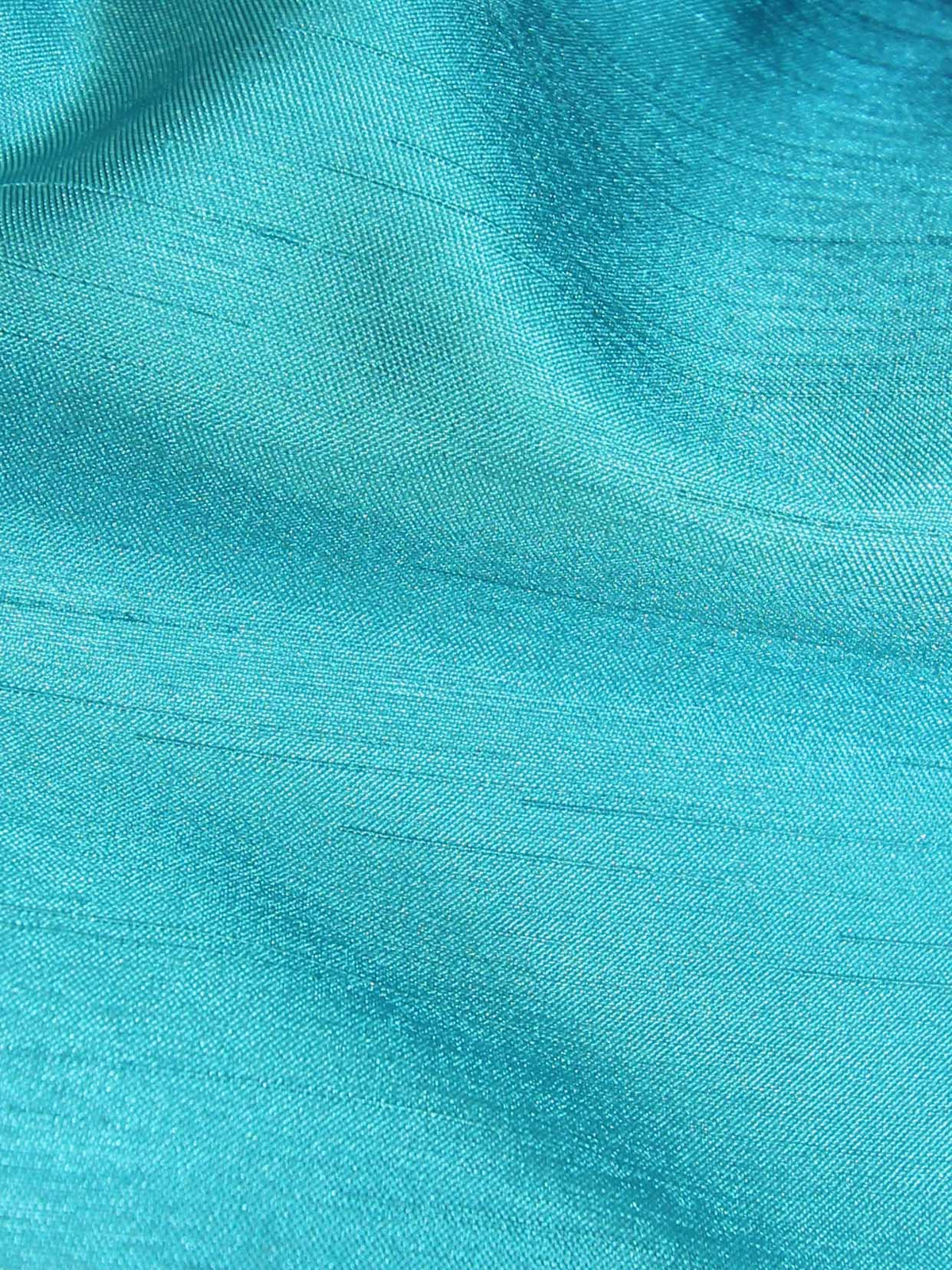 Turquoise Polyester Satin Backed Dupion - Clarity