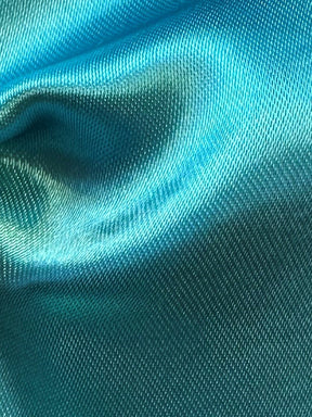 Turquoise Polyester Satin - Family