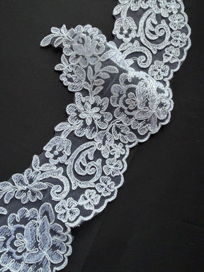White Corded Lace Trim - T226U