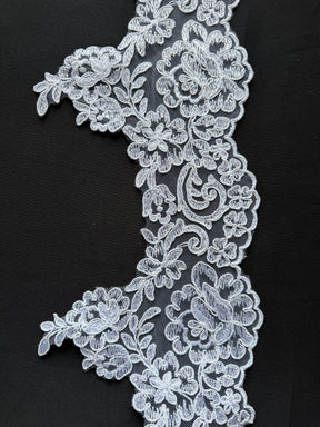 White Corded Lace Trim - T226U