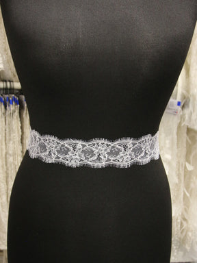 White Chantilly Lace Trim - Yvette