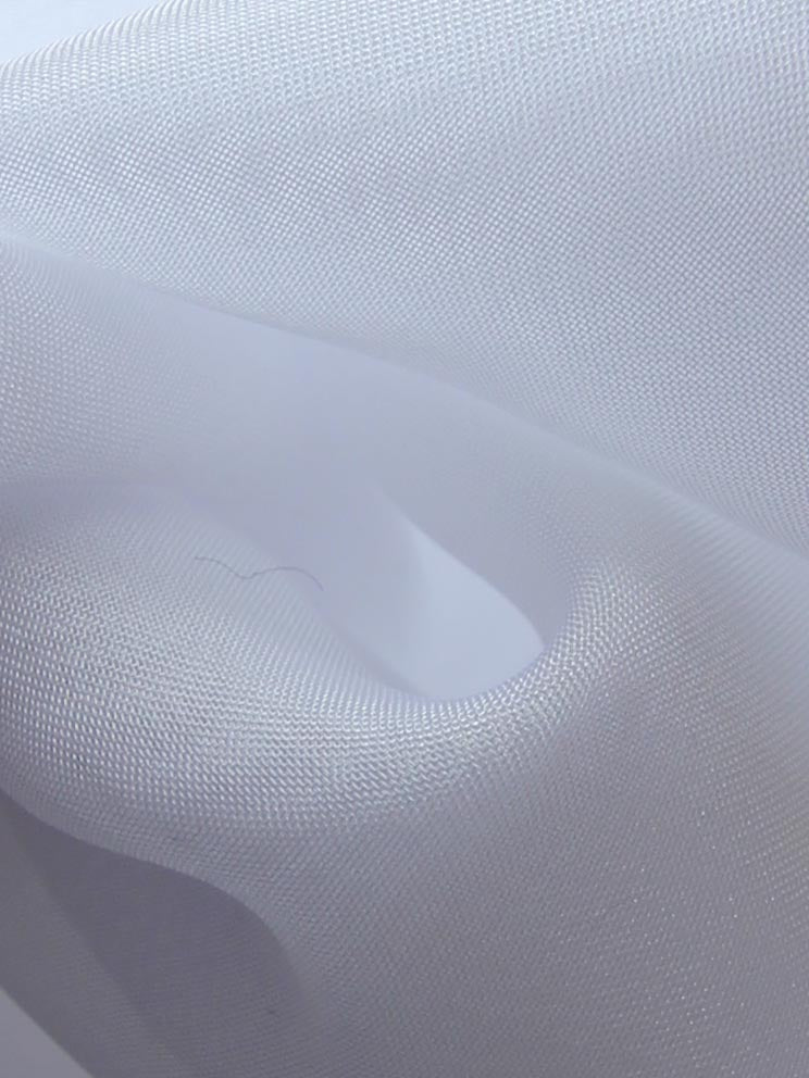 White Polyester Chiffon - Honesty