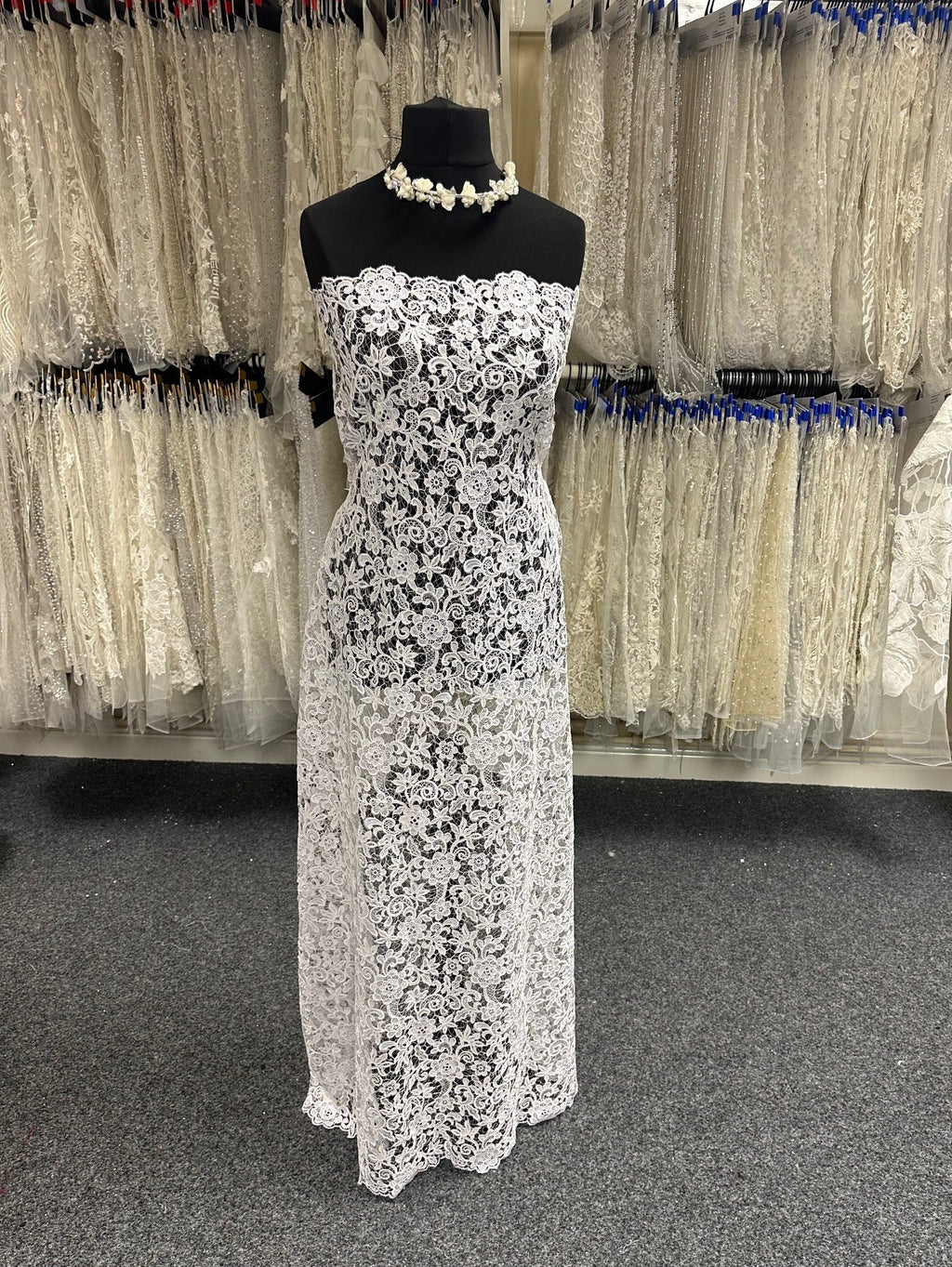 blanc guipure lace blythe dress Tuckernuck Blanc Guipure Lace Blythe Dress sz XS Sleeveless Swing Bow  Ruffle NWT
