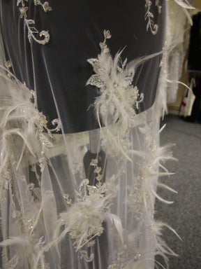 White Flower Lace with Beading - Nikita