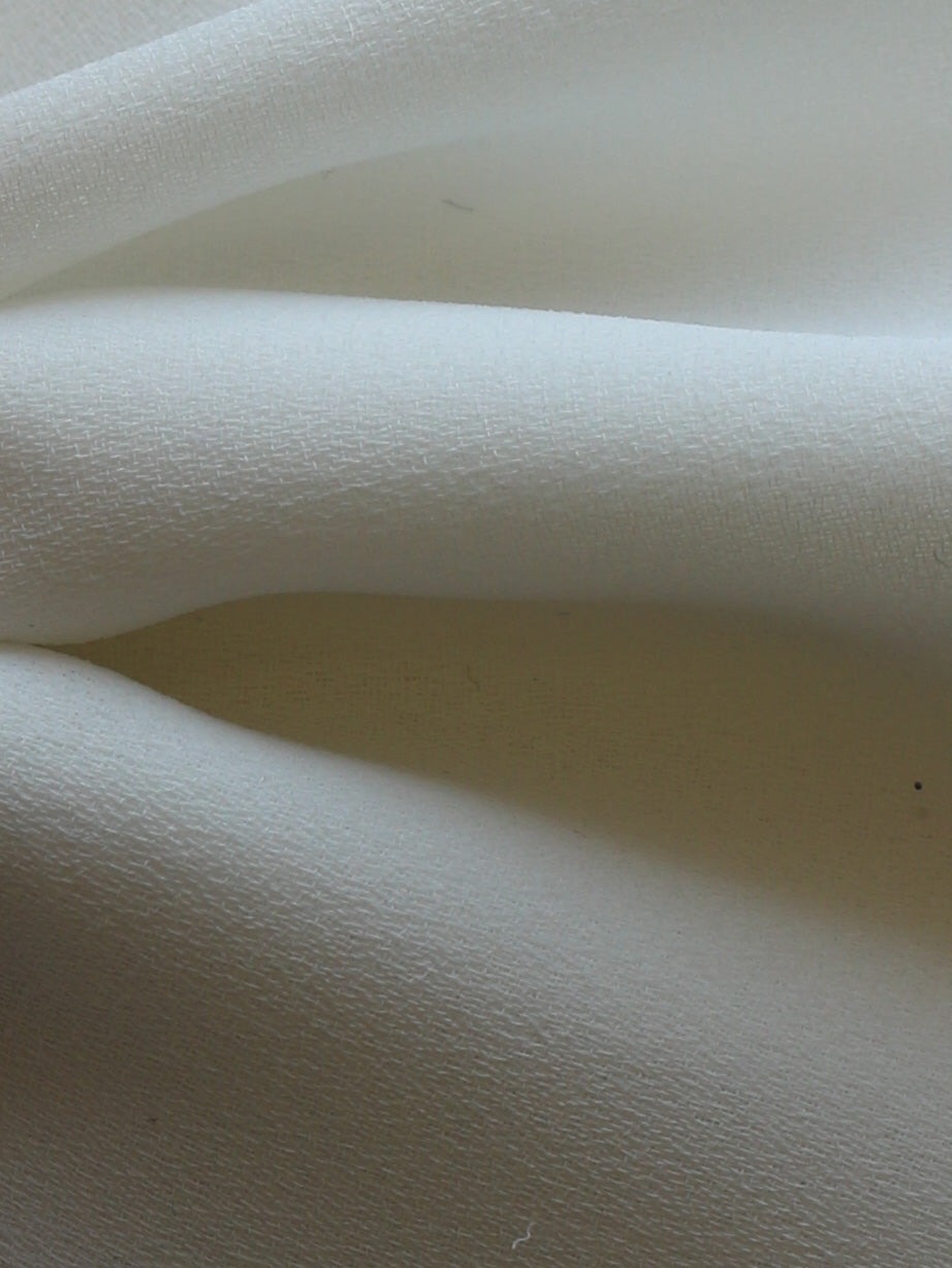 White Polyester Crepe - Sacrament