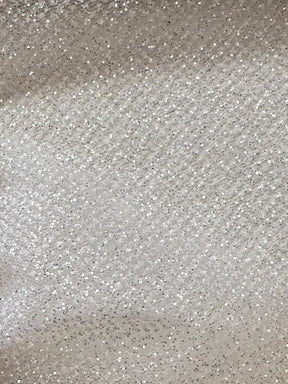 White Glitter Tulle - Shining