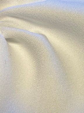 White Polyester Satin Backed Crepe - Nepal