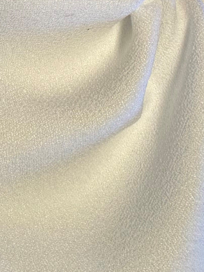 White Polyester Satin Backed Crepe - Nepal