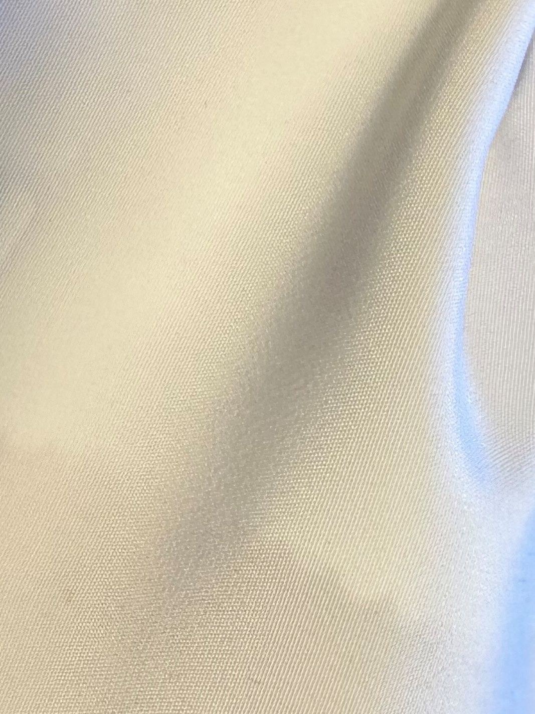 Lightweight White Polyester Satin -  Jamaica