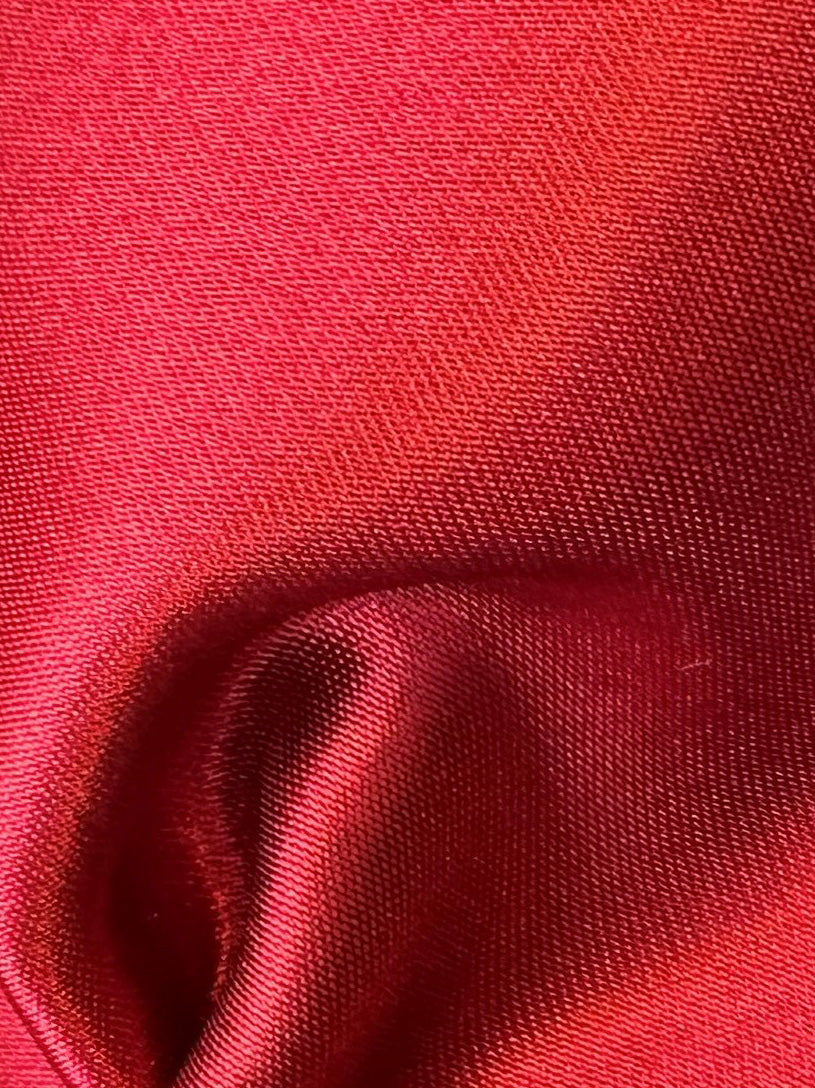 Wine Polyester Satin - Family