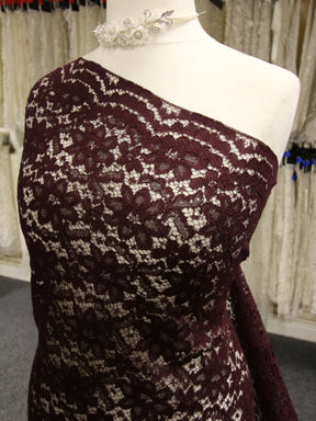 Wine Corded Lace - Shannon