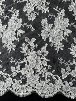 Ivory Corded Chantilly Lace – Zetina