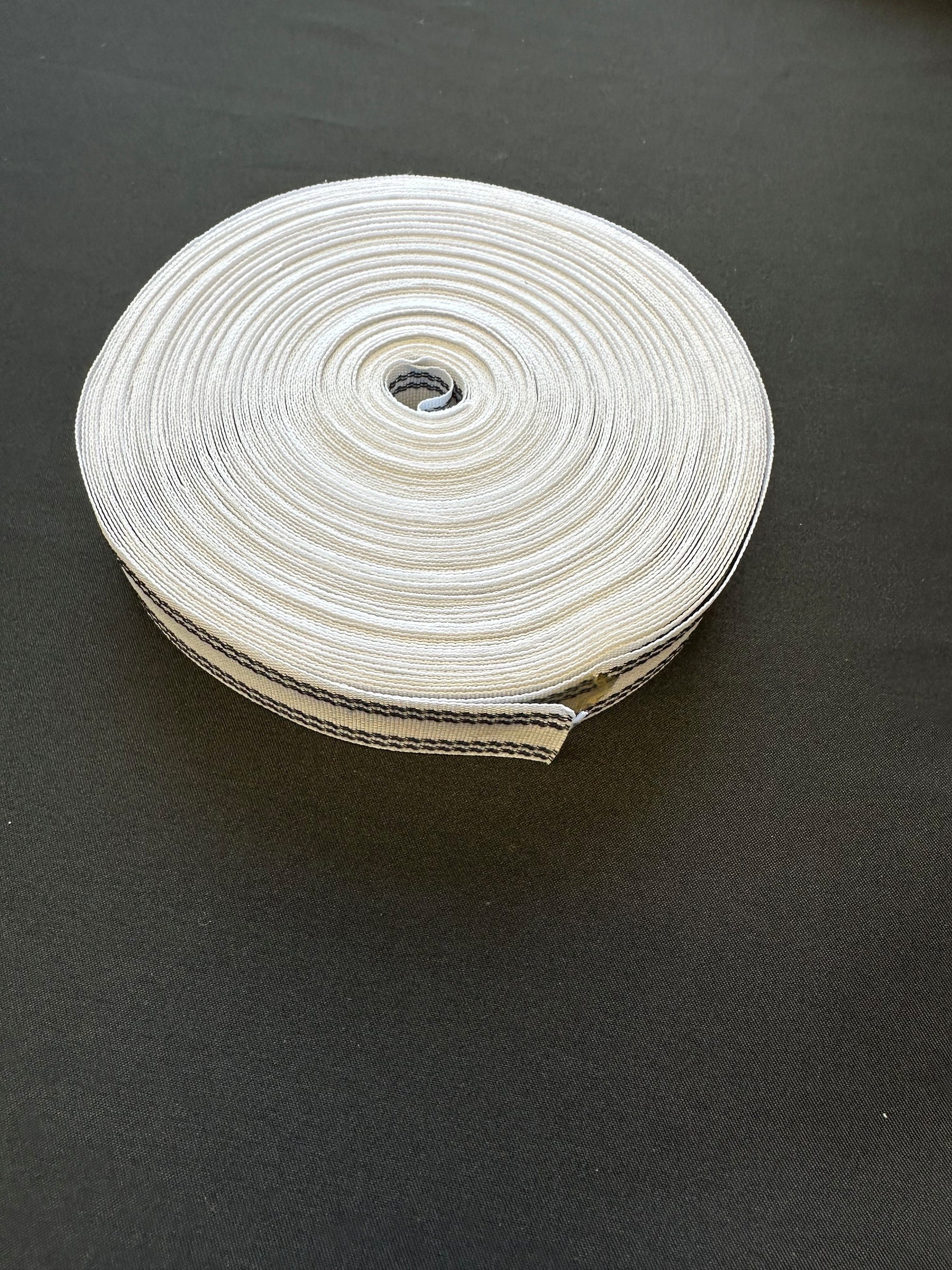 White 25mm Straight Petersham - A14