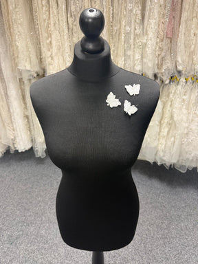 Pale Ivory Butterfly Applique - M4
