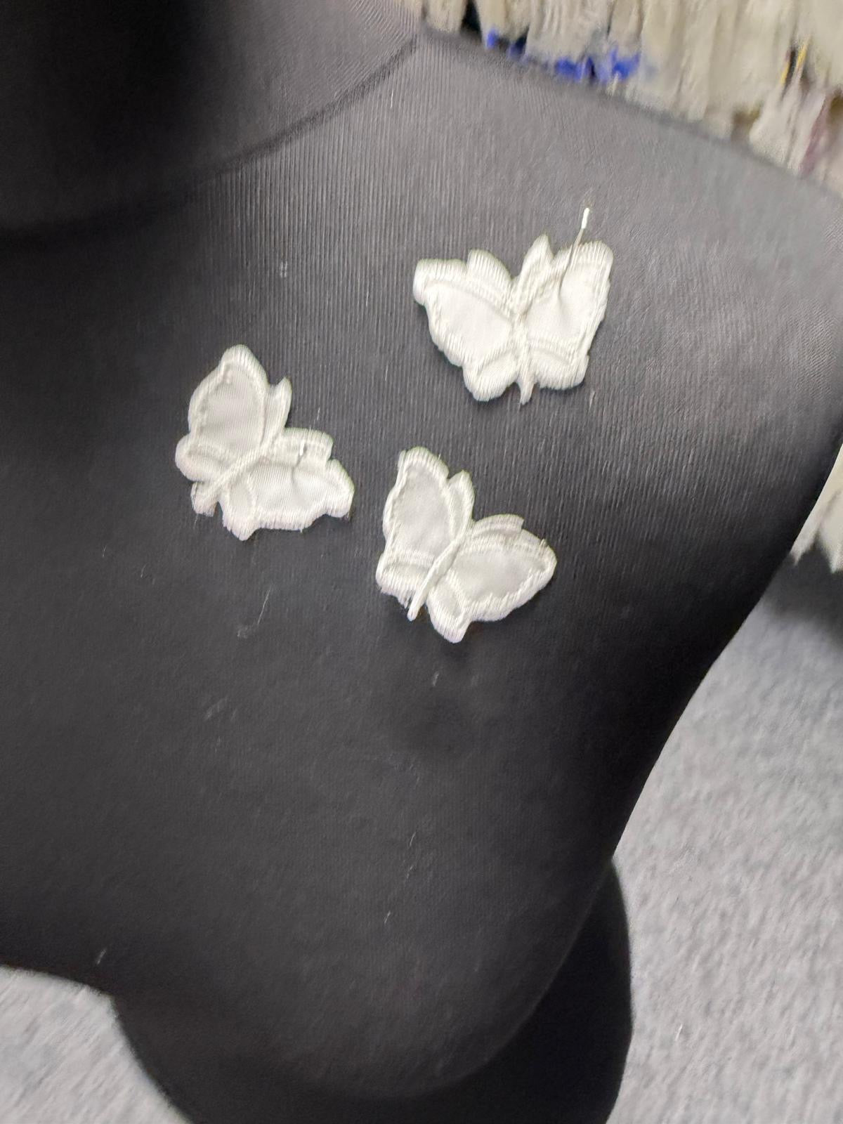 Pale Ivory Butterfly Applique - M4