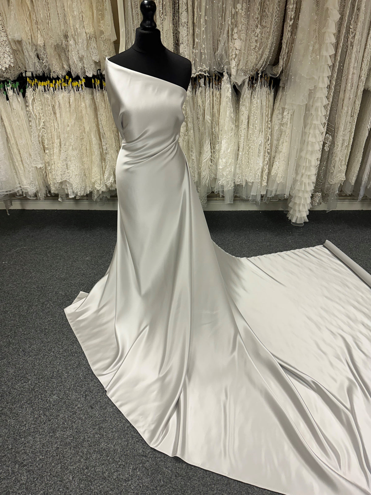 Oyster Polyester Duchess Satin - Supreme