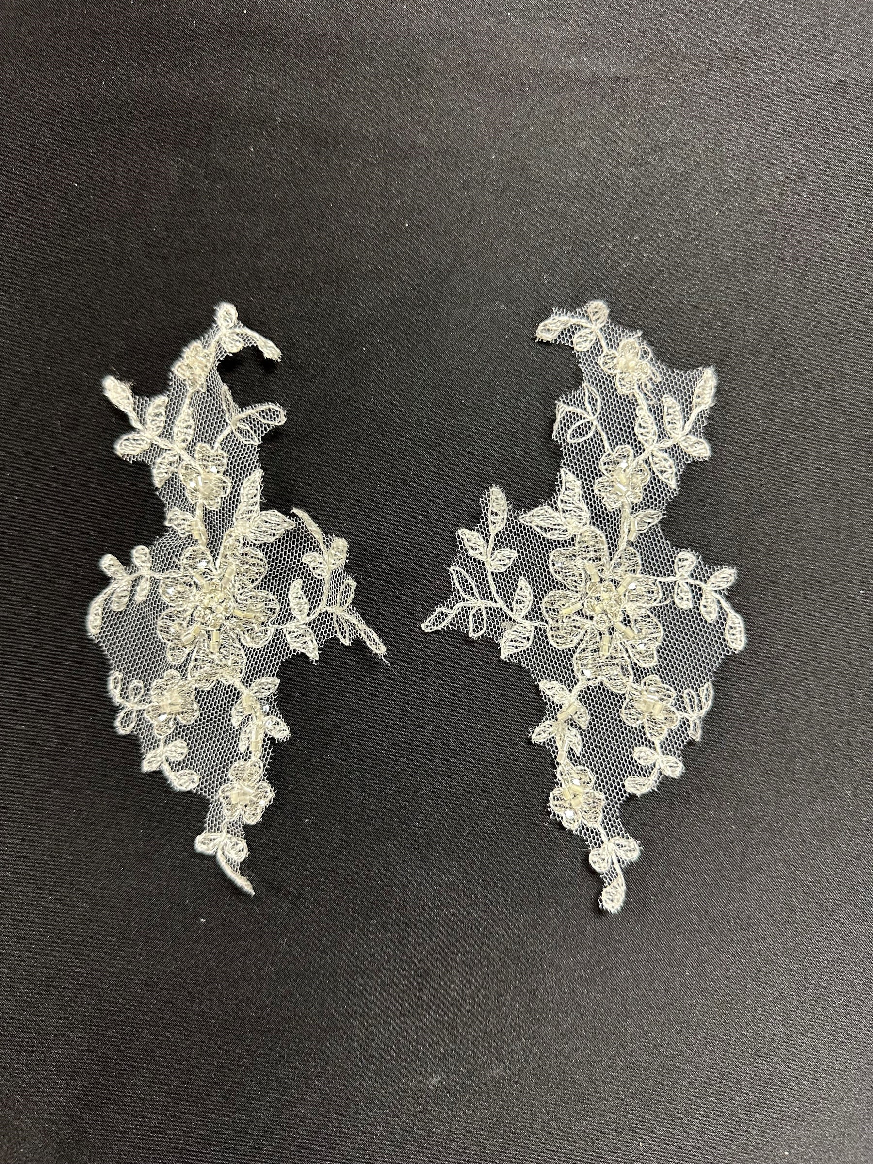 Ivory Beaded Lace Appliques - Feisty