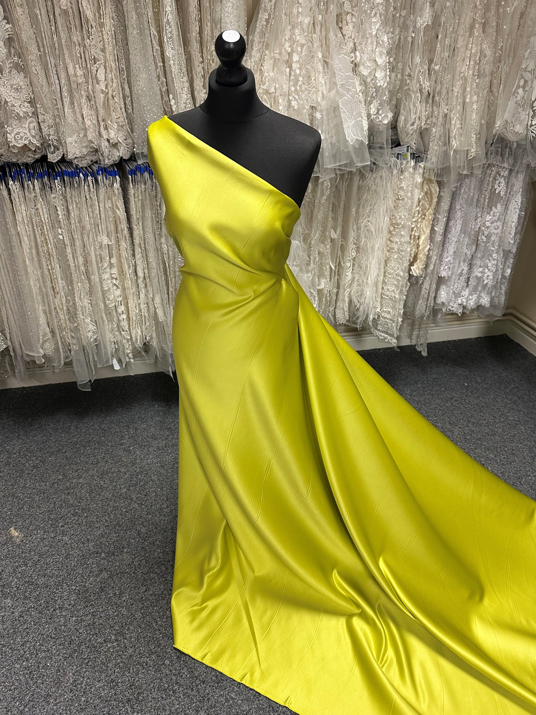 Chartreuse Polyester Satin - Contessa Chartreuse Polyester Satin - Contessa