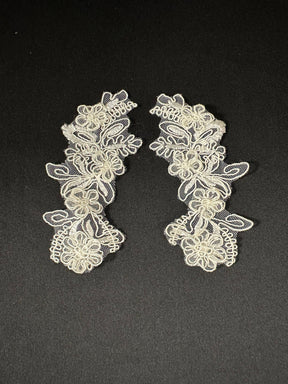 Ivory Corded Lace Appliques - Coral (Small)
