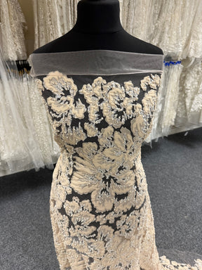 Champagne Embellished Lace - Allie