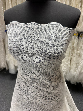 Ivory Embroidered Lace - Tremendo