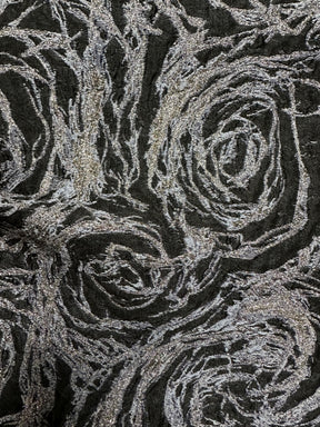 Blue Jacquard Floral Brocade - Hijack