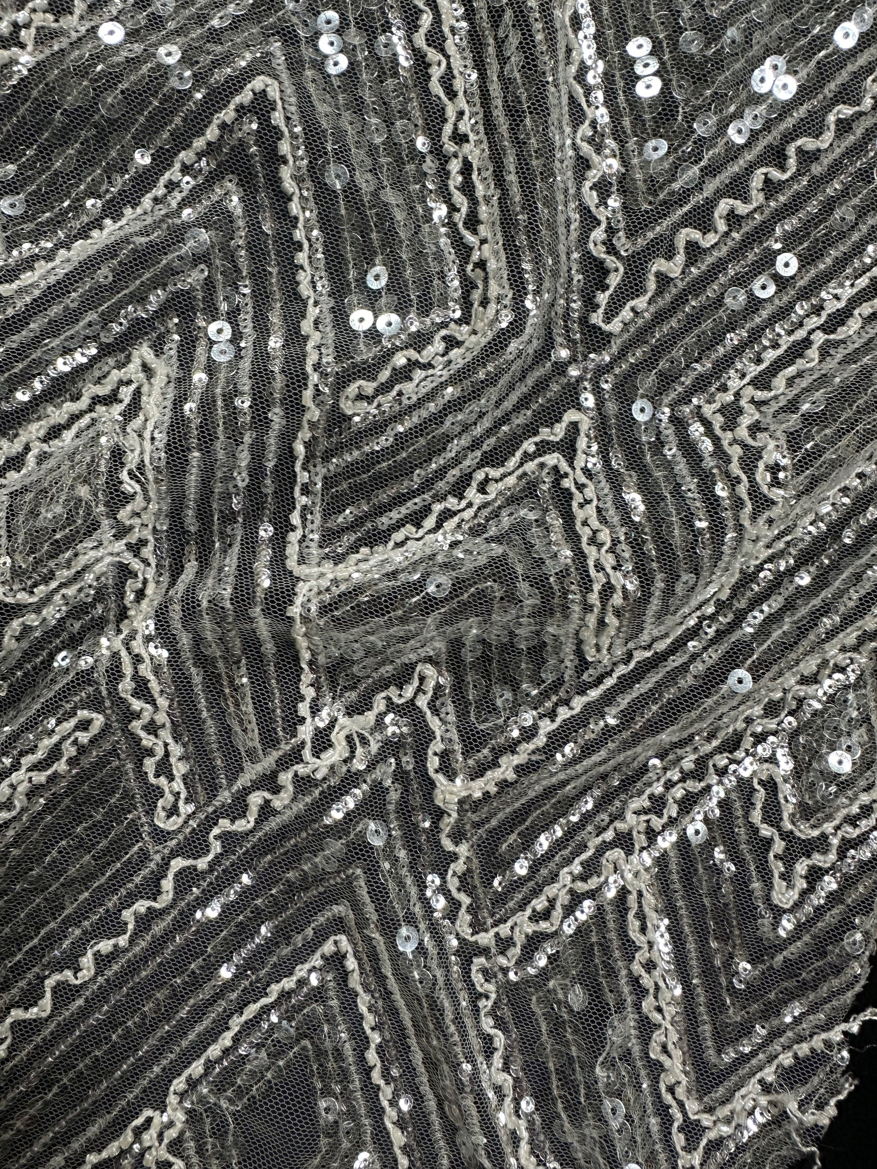 Ivory Sequined Tulle - Amelia (CF)