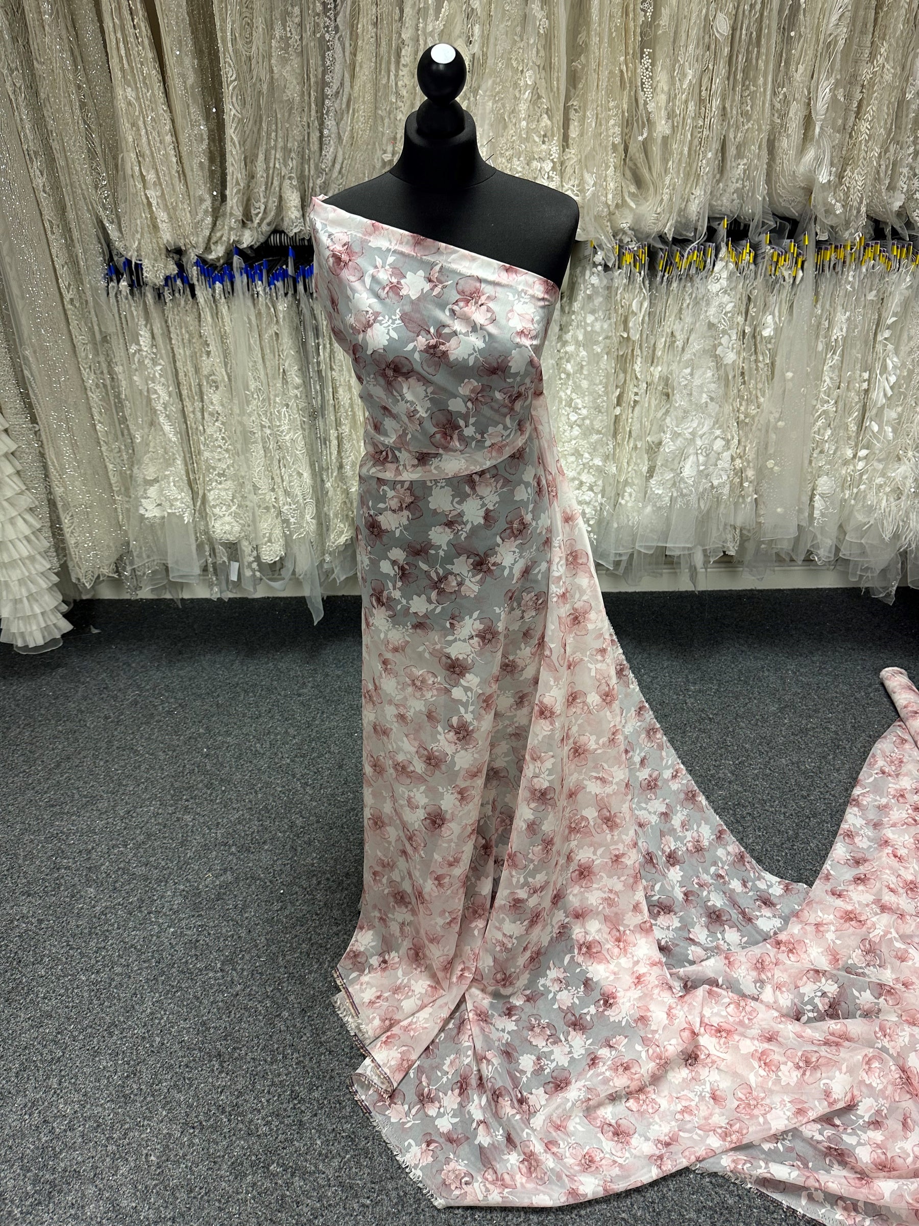 Pink Printed Organza -  Seville (CF)