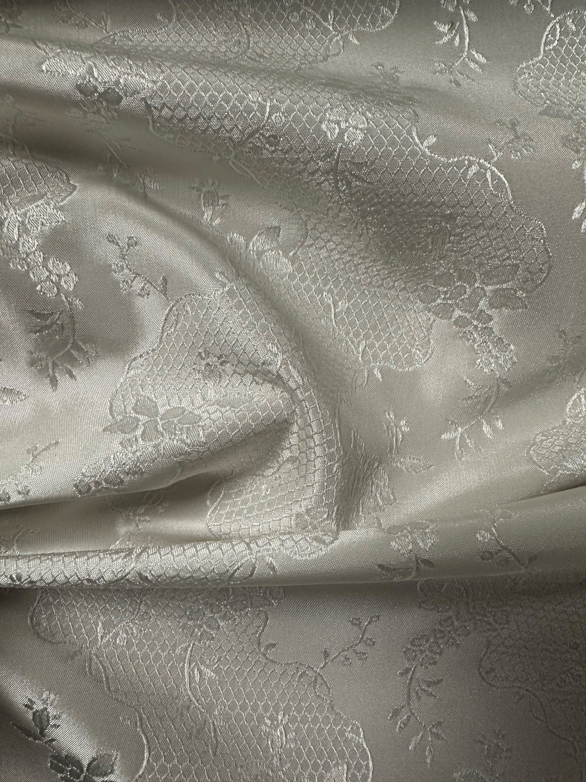 Ivory Jacquard Fabric - Antwerp