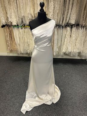 Ivory Polyester Lustrous Satin - Adoration