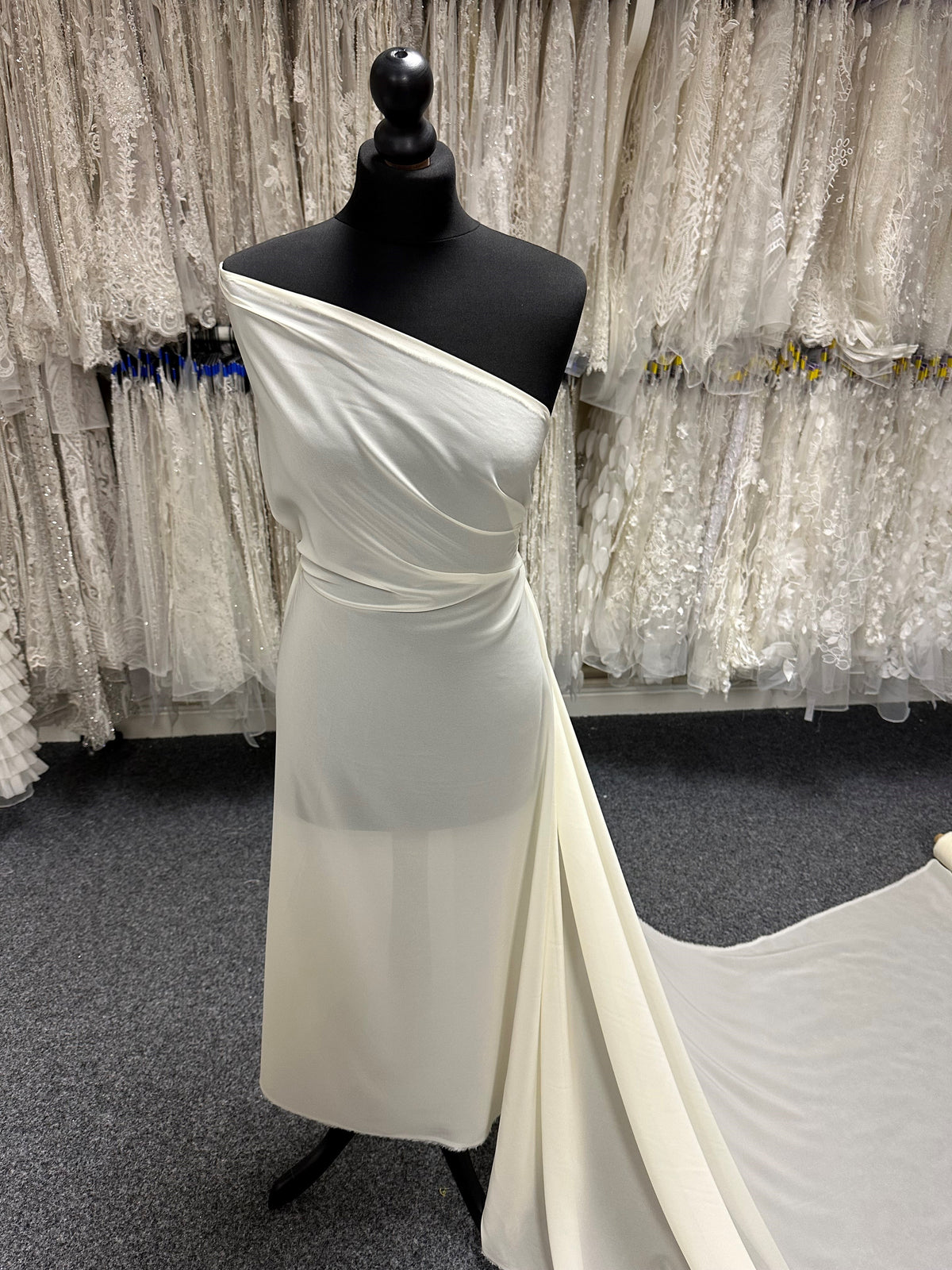 Cream Polyester Chiffon Fabric - Serendipity