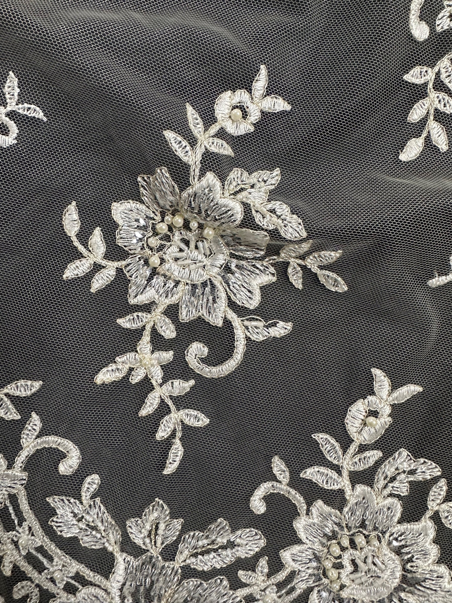 Ivory Beaded Lace - Languid