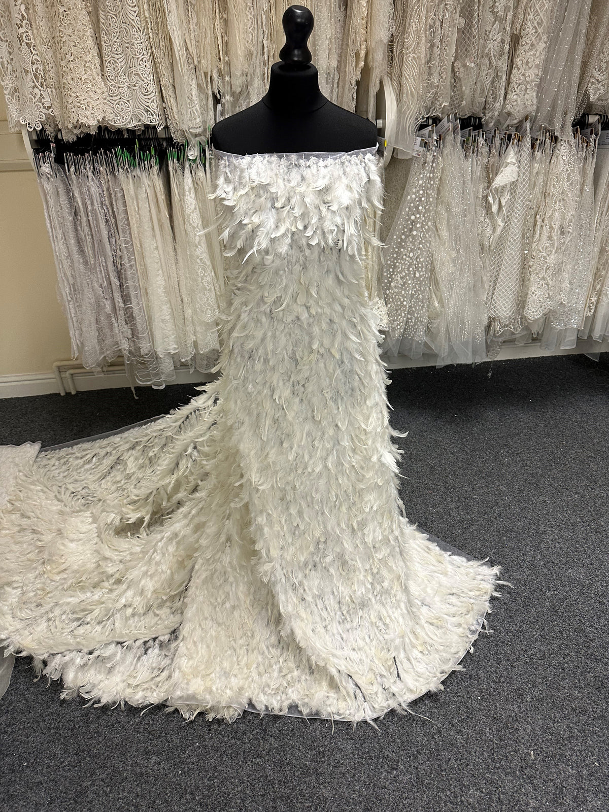 Ivory Feather Tulle - Rubina