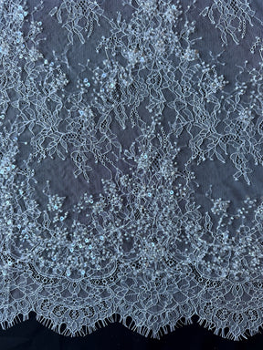 Ivory Corded and Sequin Lace - Fronnie