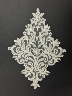 Ivory Sequined Lace Applique - Derrick