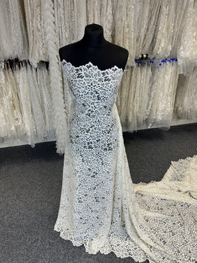 Discounted Ivory Beaded Embroidery Lace - Ramona