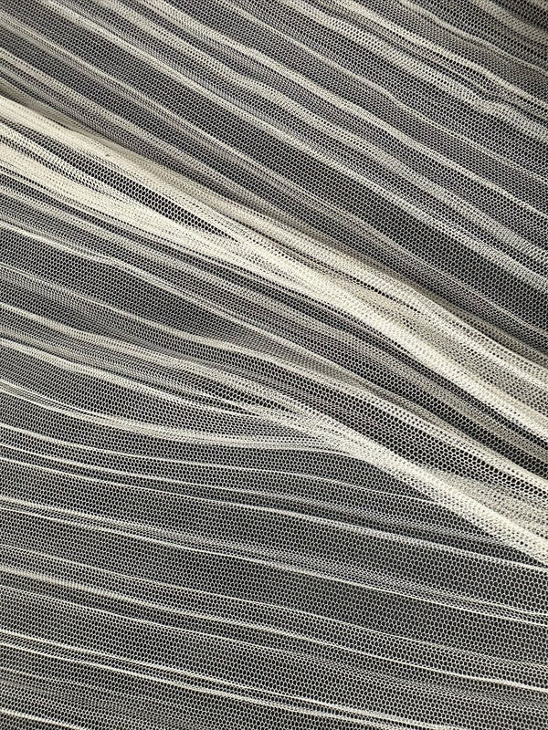 Ivory Pleated Polyamide Tulle - Patron