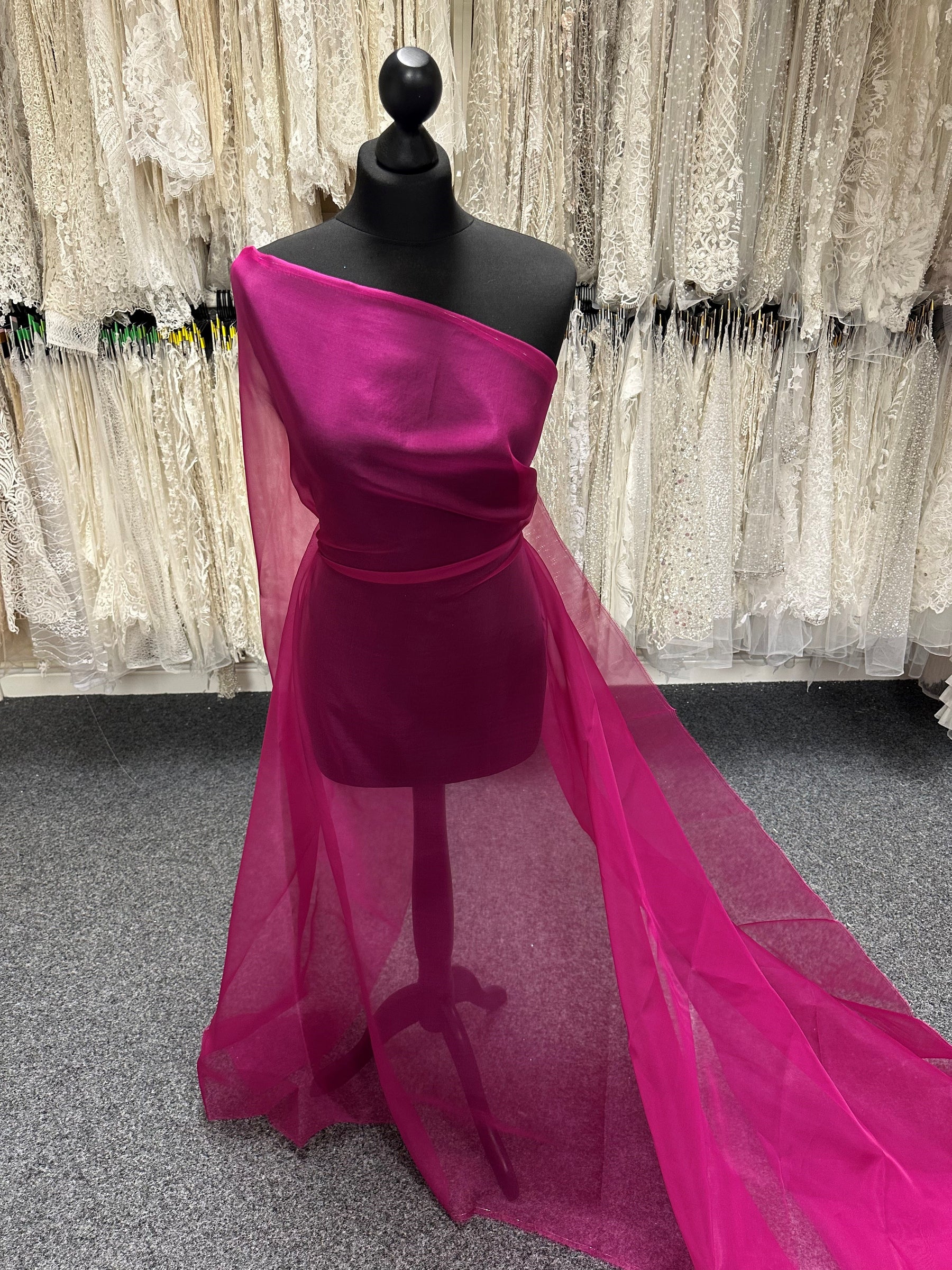 Fuchsia Silk Organza - Evolution Fuchsia Silk Organza - Evolution