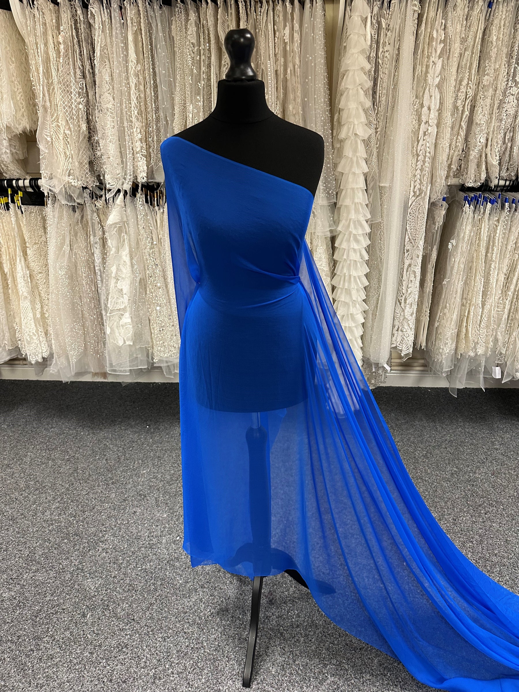 Royal Blue Silk Chiffon - Tempest Royal Blue Silk Chiffon - Tempest