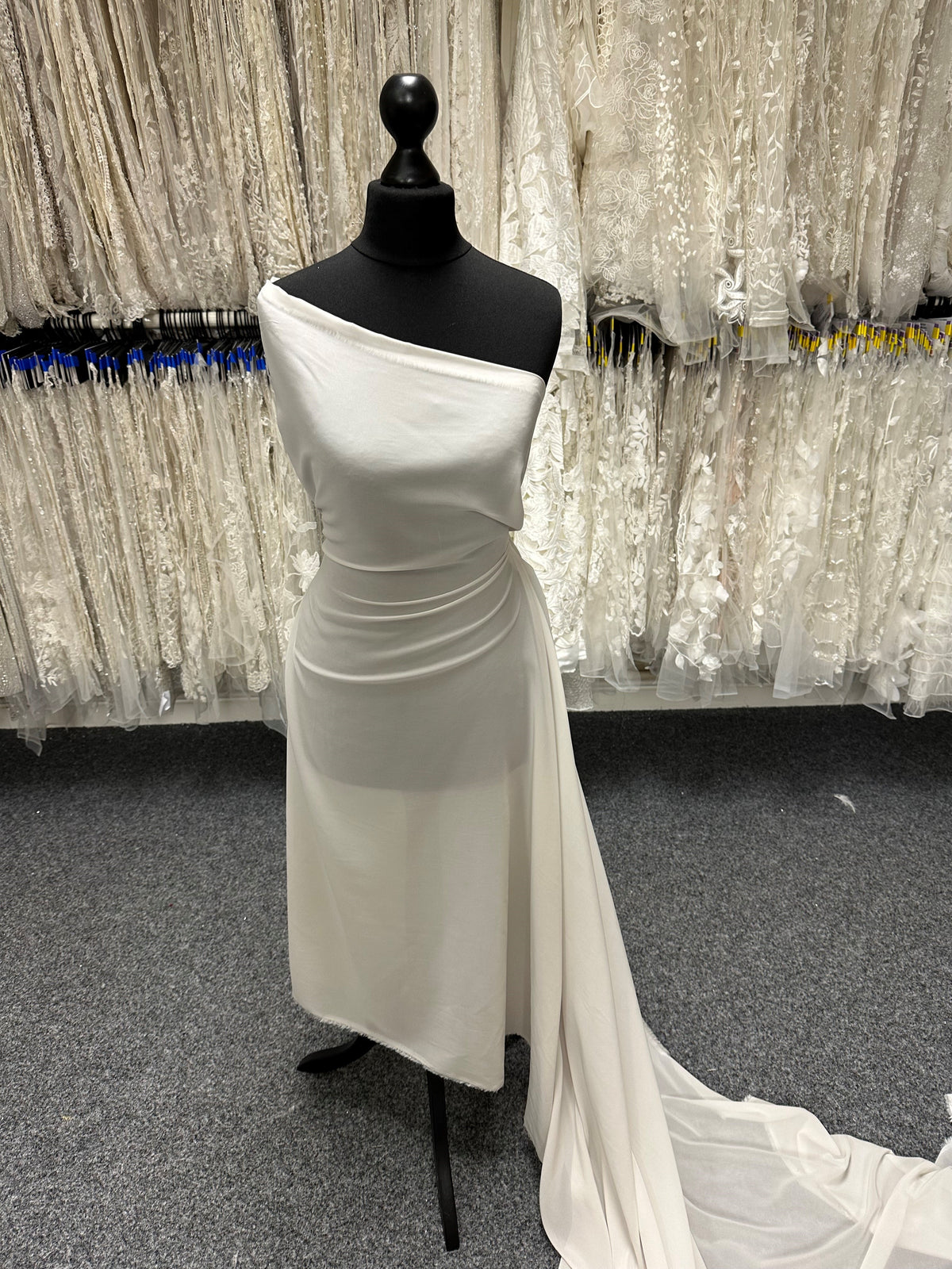 Silver  Polyester Chiffon Fabric - Serendipity