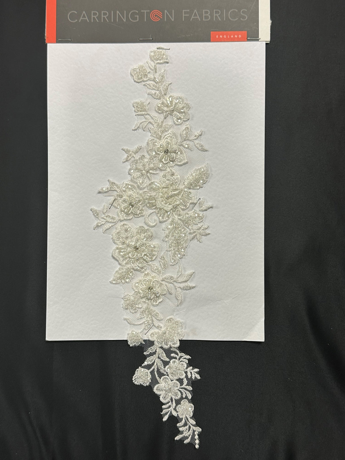 Ivory Beaded Lace Appliques - AP 2254 (CF)