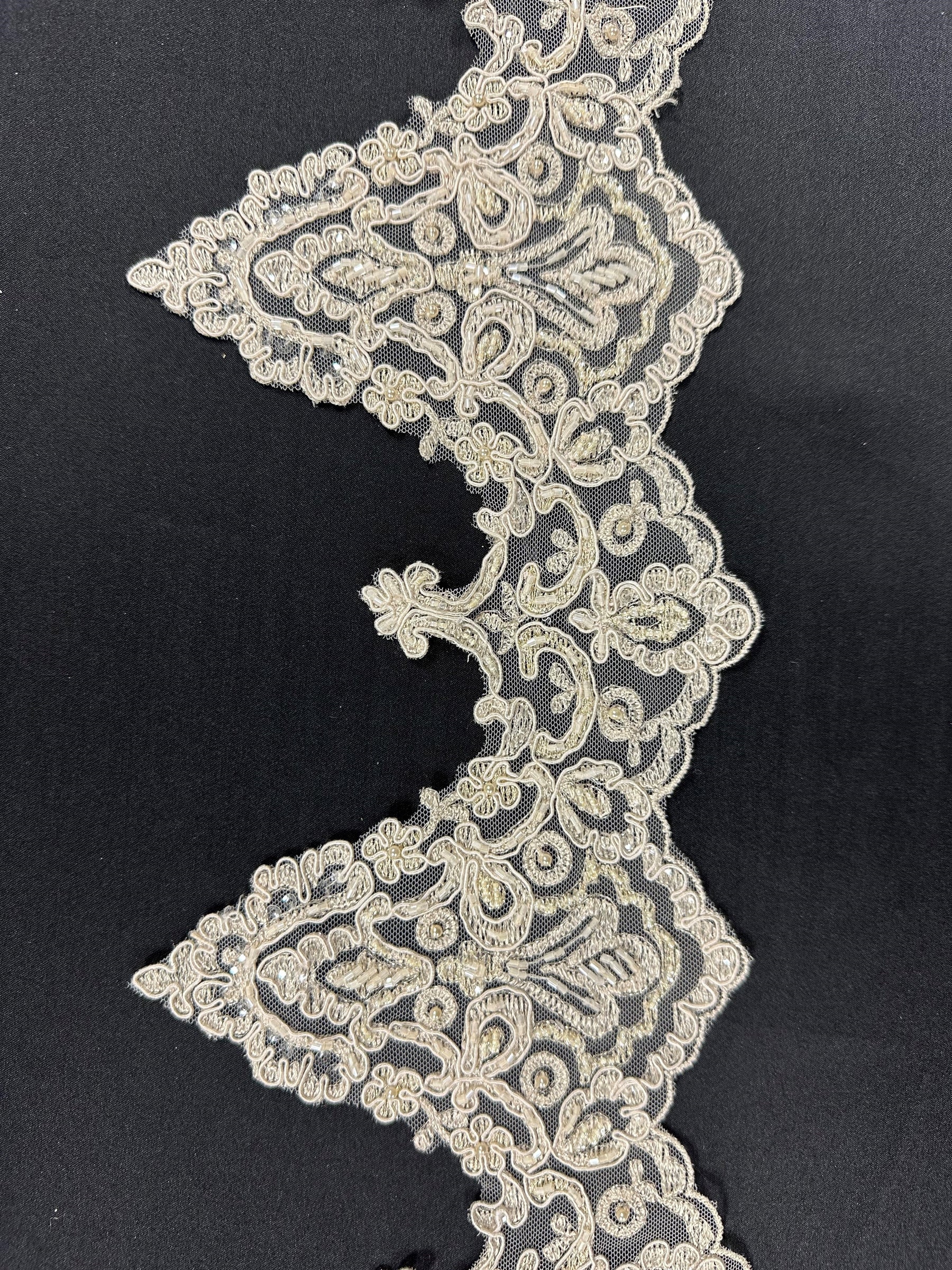 Cappuccino Beaded Lace Trim - Zara T 902 (CF)