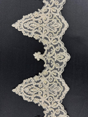 Cappuccino Beaded Lace Trim - Zara T 902 (CF)