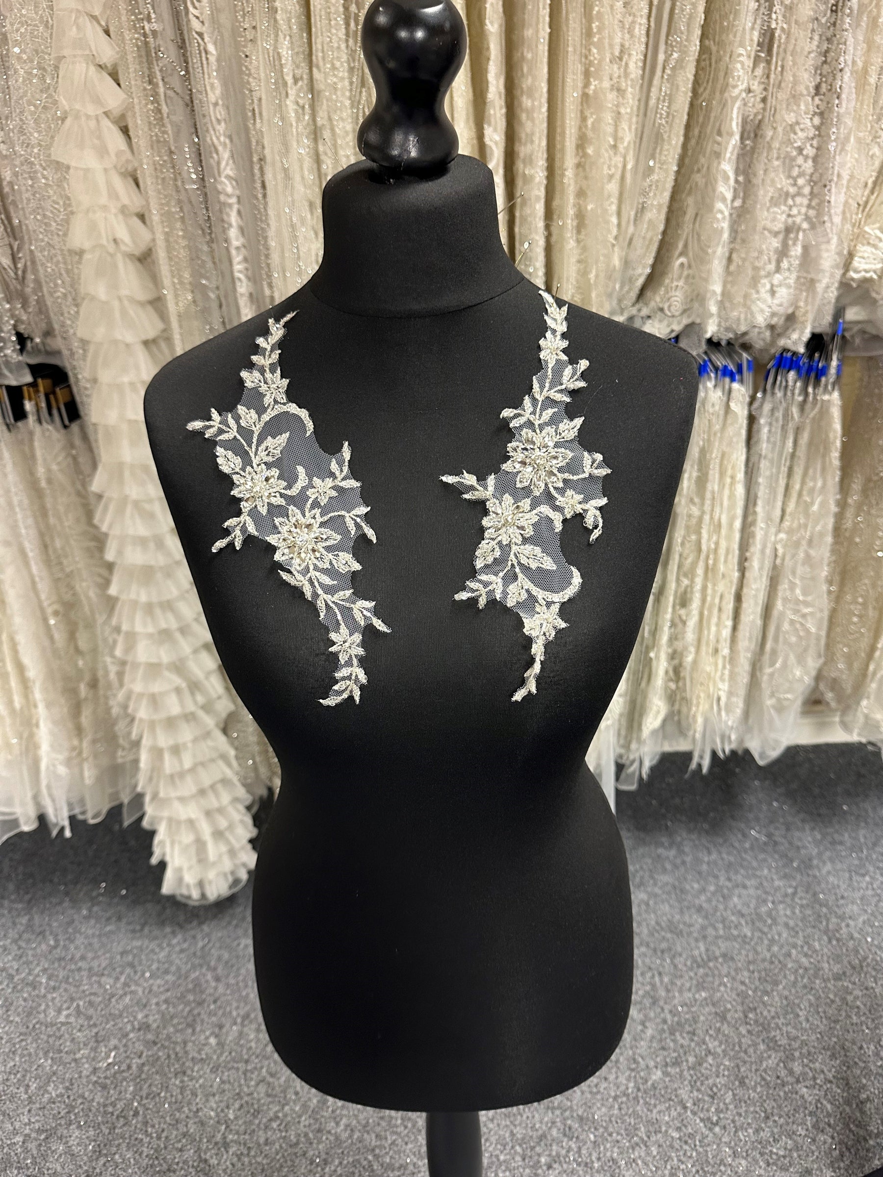 Crystal and Sequin Embellished Appliques - AP 8270 (CF)
