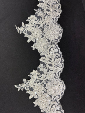 Ivory Beaded Lace Trim - EF2004