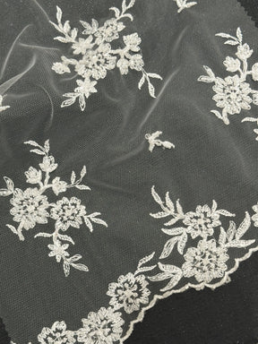 Ivory Sequinned Lace - Roxanne (CF)