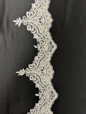 Ivory Beaded Lace Trim - Hada