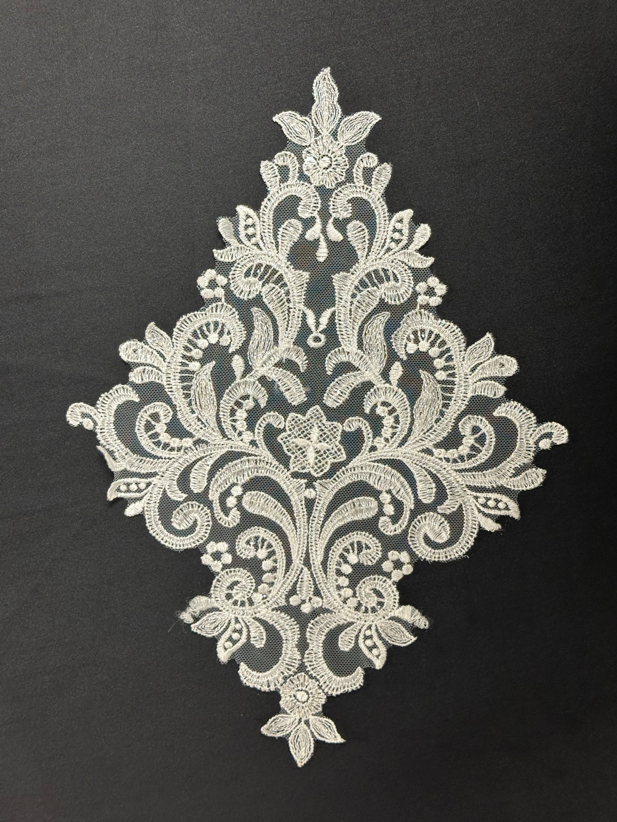 Ivory Sequined Lace Applique - AP 247