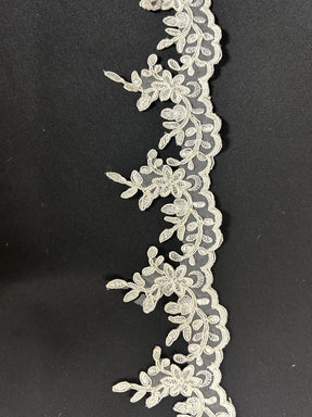Ivory Corded Lace Trim - Gabrielle